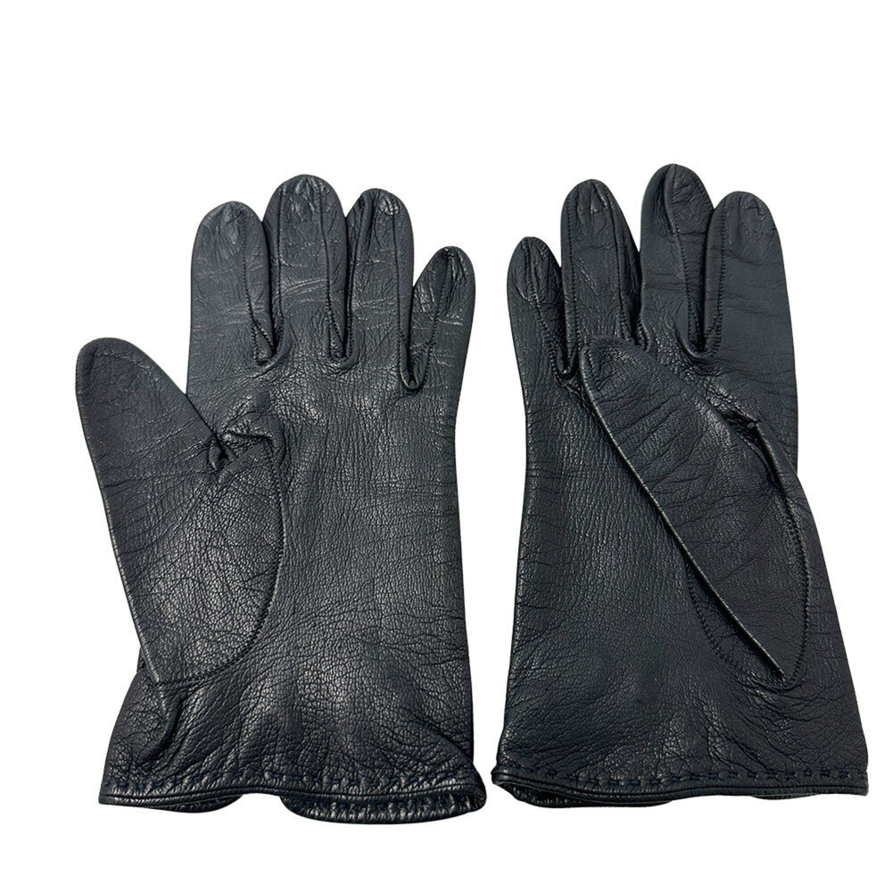 Gucci women's leather gloves with horsebit detail, black. - Picture 3 of 7